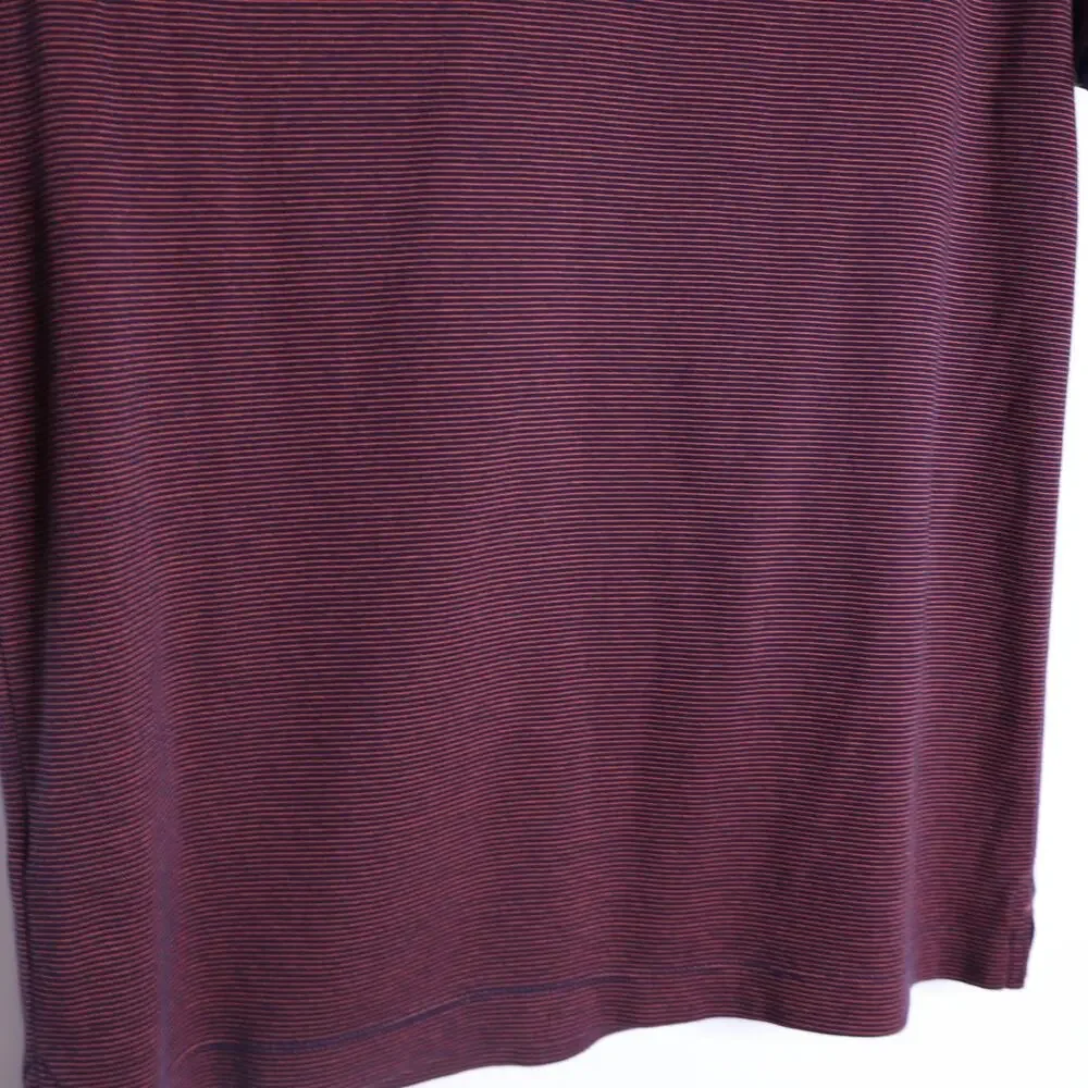 BANANA REPUBLIC Performance Golf Polo Red and Navy Birdseye Short Sleeve Men's M